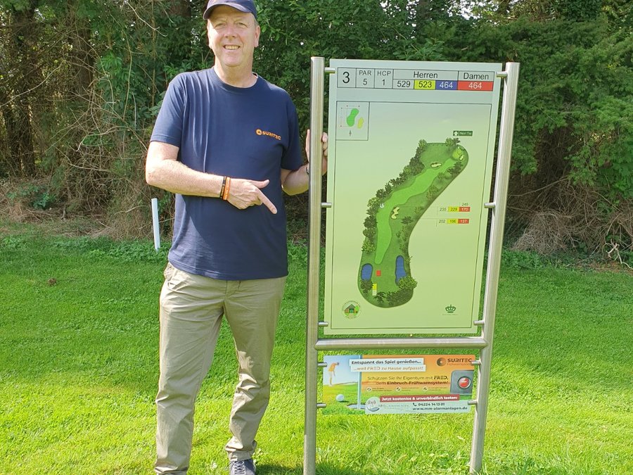 FRED-Werbung an Bahn 3 des Golfclub Oldenburger Land e.V.